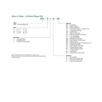 A98-K0N-AA NUMATICS/AVENTICS REPAIR KIT NFPA CYLINDER<BR>A SERIES 1 1/2" BORE